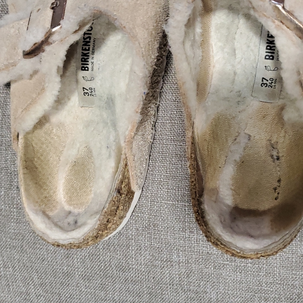 Birkenstock Arizona woman's tan double straps sandals Suze 37 us 6 - Picture 3 of 13